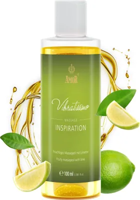 Produktbild von Vibratissimo Inspiration 100 ml Massageöl - Erfrischend mit LimettenDuft - Stimulierend, Zitrus, Frischer Duft & Gleitöl, Liebesöl