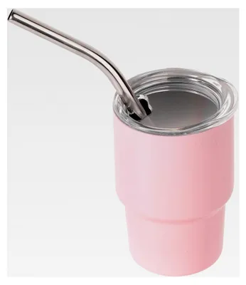 Produktbild von Mini Schnapsglas mit Deckel 88,7 ml, tragbare Schnapsgläser mit Strohhalm für Cocktails, Partys, Reisen und Camping