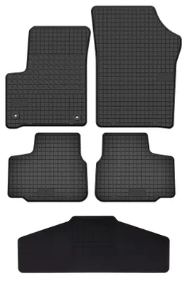 Productafbeelding van Rubberen automatten + tunnelmat voor Volkswagen e-Up! vanaf 2020 (hatchback) – 5-delig, zwart, op maat – Wielganizator SolidTread