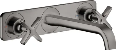 Produktbild von hansgrohe AXOR Citterio E 3-Loch Waschtischarmatur Unterputzmodell mit Platte für Wandmontage, 36115330