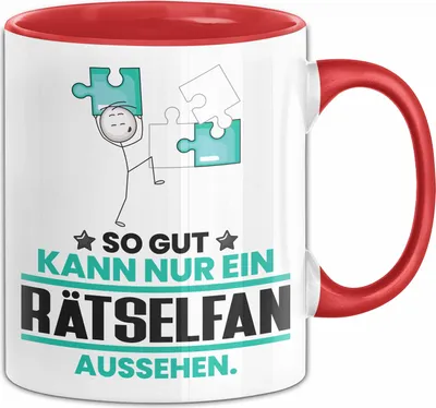Produktbild von Rätselfan Geschenk Tasse So Gut Kann Nur Ein Rätselfan Aussehen Geschenkidee Kaffee-Becher (Rot)