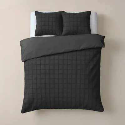 Zdjęcie produktu dla Sleeptime Faux Fur Check Schwarz 240x200/220 cm