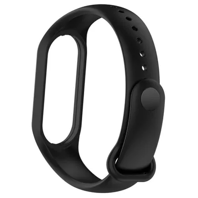Produktbild von strap-it, Armband für Xiaomi Mi Band 7 Fitness-Tracker, Silikon, Schwarz, flexibel, stark, leicht, einfacher Wechsel, Große Farbauswahl