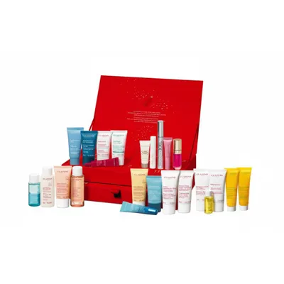 Produktbild von Clarins Adventskalender 2025 Frauen – 24 x Schönheitspflege Beauty Advent Kalender Geschenkset, Pflege, Körperpflege, Damen & Mädchen ( Wert 350€ )