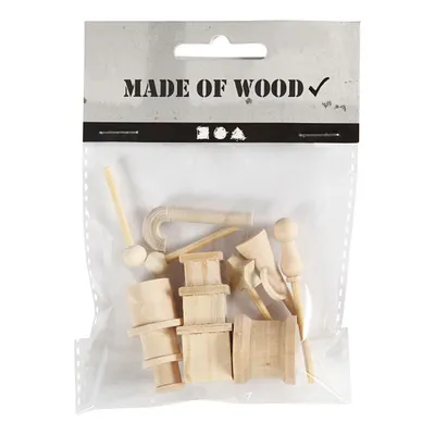 Produktbild von Creativ Company Small accessories, Materialien für Kunst-/Bastelset für Kinder, Braun, Junge/Mädchen, 5,5 cm, 2 cm, Sichtverpackung