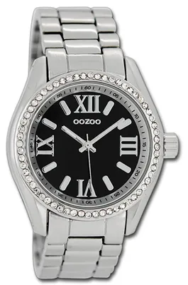 Immagine prodotto di Oozou, orologio da polso vintage, collezione uomo/donna, colore nero, cinturino in metallo, movimento al quarzo, display analogico, modello D3UOC5726A