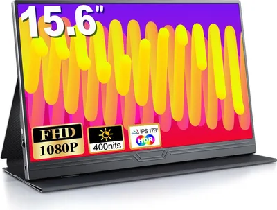 Produktbild von Tragbarer mobiler 15,6-Zoll-Monitor FHD 1920 x 1080 HDR mit Mini-HDMI Typ C