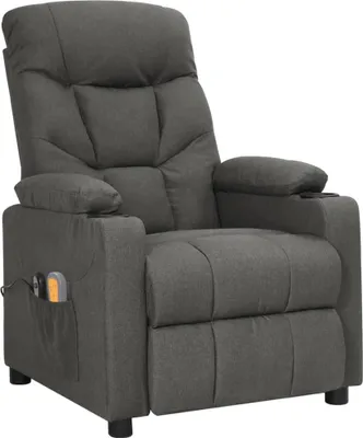 Obrázok produktu pre masážne kreslo vidaXL Electric Dark Grey Fabric