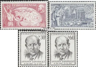 Produktbild von Briefmarken Tschechoslowakei 1957 Mi 1046-1047,1048-1049 (kompl.Ausg.) postfrisch Revolution