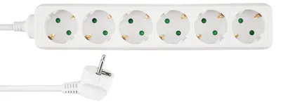 Produktbild von REV Ritter Tischsteckdose 6fach, weiß 16 A, 250 Volt, 3500 Watt