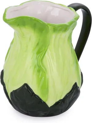 Produktbild von Grüner Terrakotta-Krug mit Blumenmotiv, 1,4 l Florafruit