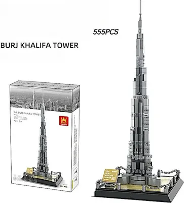 Image de WANGE Tour Burj Khalifa, Dubaï – Kit de construction architectural, 555 pièces