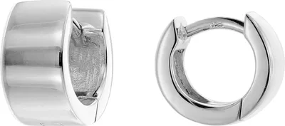 trendor 41584 Ohrringe für Damen und Herren 925 Silber Klapp-Creolen Ø 10 mm 1