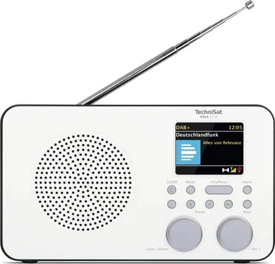 Produktbild von TechniSat VIOLA 2 C IR | tragbares DAB+ Internetradio mit Akku | weiß/schwarz