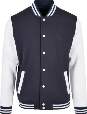 Produktbild von Build Your Brand - "Basic" Varsity-Jacke (US-College-Stil) für Herren LT4827 (S) (Marineblau/Weiß)