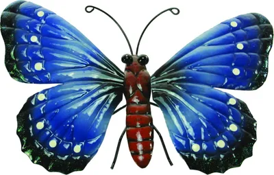 Produktbild von Schmetterling Metall Wanddeko Wandbild Deko Wand Bild Hänger Tier Skulptur Figur