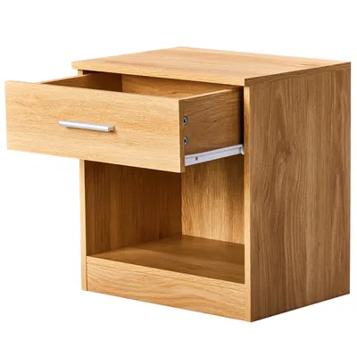 Produktbild von FCH Nachttisch, mit Schubladen Beistelltisch Nachtschrank, 39 x 28 x 41 cm,Eiche, 2PCS