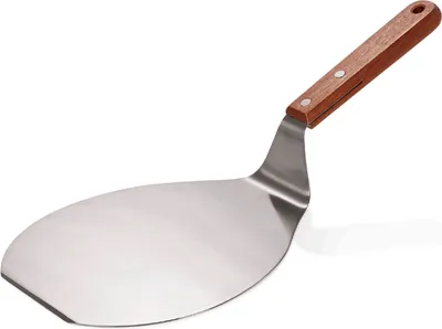 Produktbild von Pizzaheber - Pizzaschaufel aus Edelstahl mit Holzgriff - L 34cm - ø 18,5cmx16,5cm