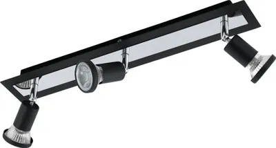 Produktbild von SARRIA Spot - L46 x B7 cm - schwarz, chrom - 3X4,5W inkl. - IP20