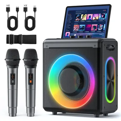 Imagen del producto de Sistema de karaoke portátil Bluetooth - 200 W de potencia