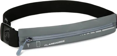 Produktbild von FLAMEHORSE Schmaler Laufgürtel, Sport-Hüfttasche für Männer und Frauen, Lauf-Telefonhalter-Packs mit reflektierendem Streifen, Hüfttasche, grau