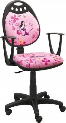 Image de Chaise de bureau pour enfants 60x105cm Chaise de bureau Chaise pivotante pour jeunes ; Princesse 1