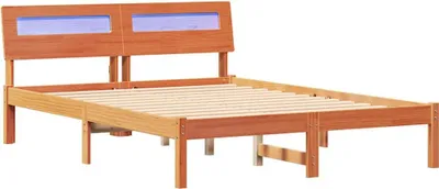 Produktbild von vidaXL Bettrahmen Wachsbraun 120 x 200 cm Massives Kiefernholz