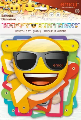 Geburtstagsbanner Regenbogen Emoji 1,82 m