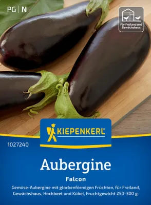 Produktbild von Kiepenkerl Auberginensamen Falcon F1 Solanum melongena 8 Pflanzen