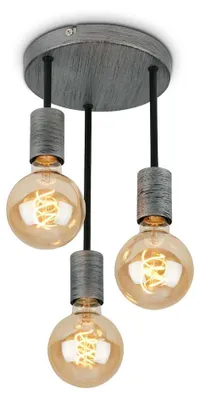 Produktbild von Deckenleuchte 3-flammig Ø 19 cm Henga silber/antik