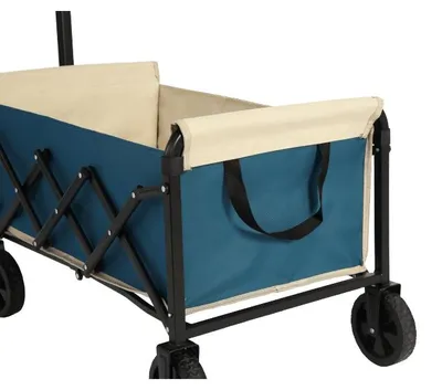 Image de Chariot de courses – Chariot pliable – Chariot de transport – Bleu