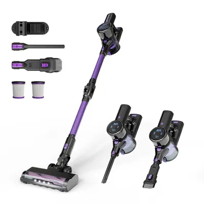 Produktbild von Handstaubsauger für Zuhause,bürstenlos, 3 Saugstufen Kabelloser Staubsauger, lange Laufzeit,2000 mAh,22 kPa Akku für Hartböden Teppiche Tierhaare