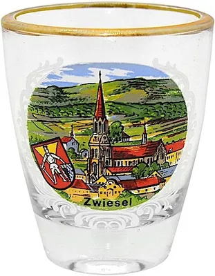 Produktbild von Stamperl bunt mit Motiv Zwiesel 2 cl