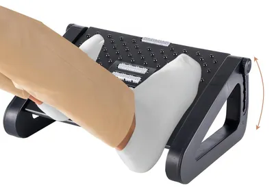 Image de Elzusha - Repose-pieds ergonomique à placer sous le bureau, avec hauteur réglable