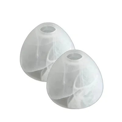 Produktbild von Lampenschirm 2er Set Barock, E 14 u.a. für Led Glas, Schirm,Ersatzglas, Schirm, Ersatzschirm, Lampenglas für Pendellampe, Tischlampe, Fluter