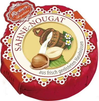 Produktbild von Reber Sahne Nougat Pastete Alpenvollmilch mit Sahne Nougat Füllung 38g