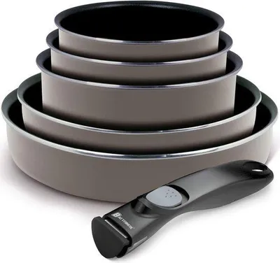 Produktbild von Famanu Topfset 6-teilig - Schwarz, für alle Herdarten