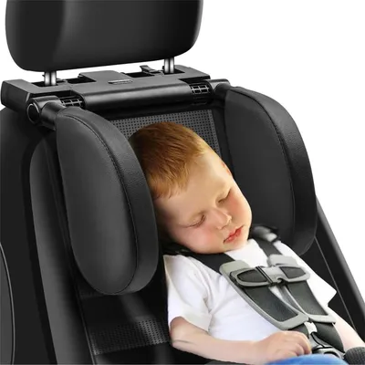 Immagine prodotto di Set di 2 poggiatesta regolabili per auto, realizzati in pelle traspirante, per il supporto del collo