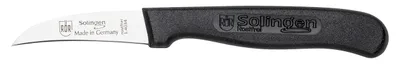 Produktbild von RÖR Schälmesser mit Kunststoffgriff in schwarz - perfekt zum Schälen und Putzen von Obst und Gemüse - 15 cm - 10164