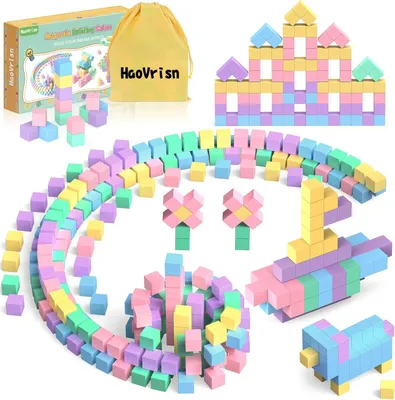 Produktbild von Magnetspielzeug 100 Stücke, farbige Bausteine, für Kinder von 3-8 Jahren, Lernspielzeug