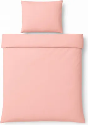 Zdjęcie produktu dla Pościel z mikrofibry 135 x 200 cm z ukrytym zamkiem błyskawicznym - gładka, różowa