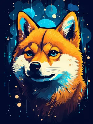 Zdjęcie produktu dla Plakat 30x40cm Lisek w Kosmosie