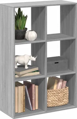 Immagine prodotto di Maison Exclusive - Libreria divisorio grigio Sonoma 69,5x29x103,5 cm