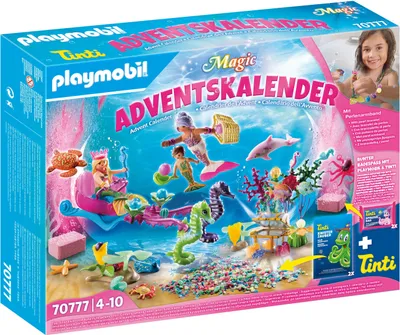 Produktbild von PLAYMOBIL Weihnachten 70777 Adventskalender "Badespaß Meerjungfrauen"