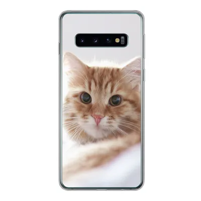 Produktbild von MuchoWow® Handyhülle Schutzhülle Hülle für Samsung Galaxy S10 Katze - Rot - Bett - Mädchen - Kinder - Jungen Silikon Softcase Handy Hülle - Handytasche
