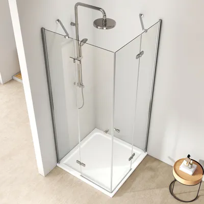 Produktbild von EMKE Sprchové kúty 90x120x185cm Systém skladacích dverí so stabilizátorom Skladacia zástena Sprchová zástena Nano bezpečnostné sklo