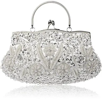 Image de Élégante pochette vintage argentée