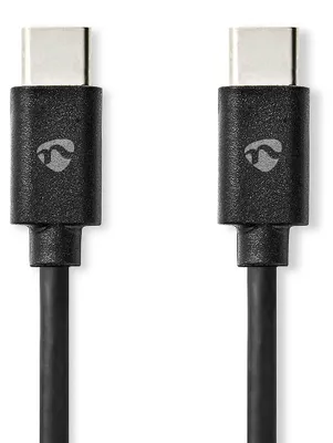 Obrázok produktu pre Nedis CCGB60700BK30, USB kábel, USB 2.0, konektor USB-C (obojstranný), 60 W, 3 m, čierna farba