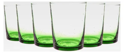 Produktbild von Meknes Recycelte Glas Trinkgläser - 215 ml - Grün - Set von 6