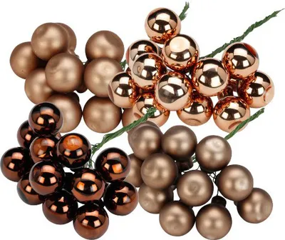 Produktbild von Weihnachtskugeln am Draht 2,5cm Glas 144 Stück - Elegant Lounge